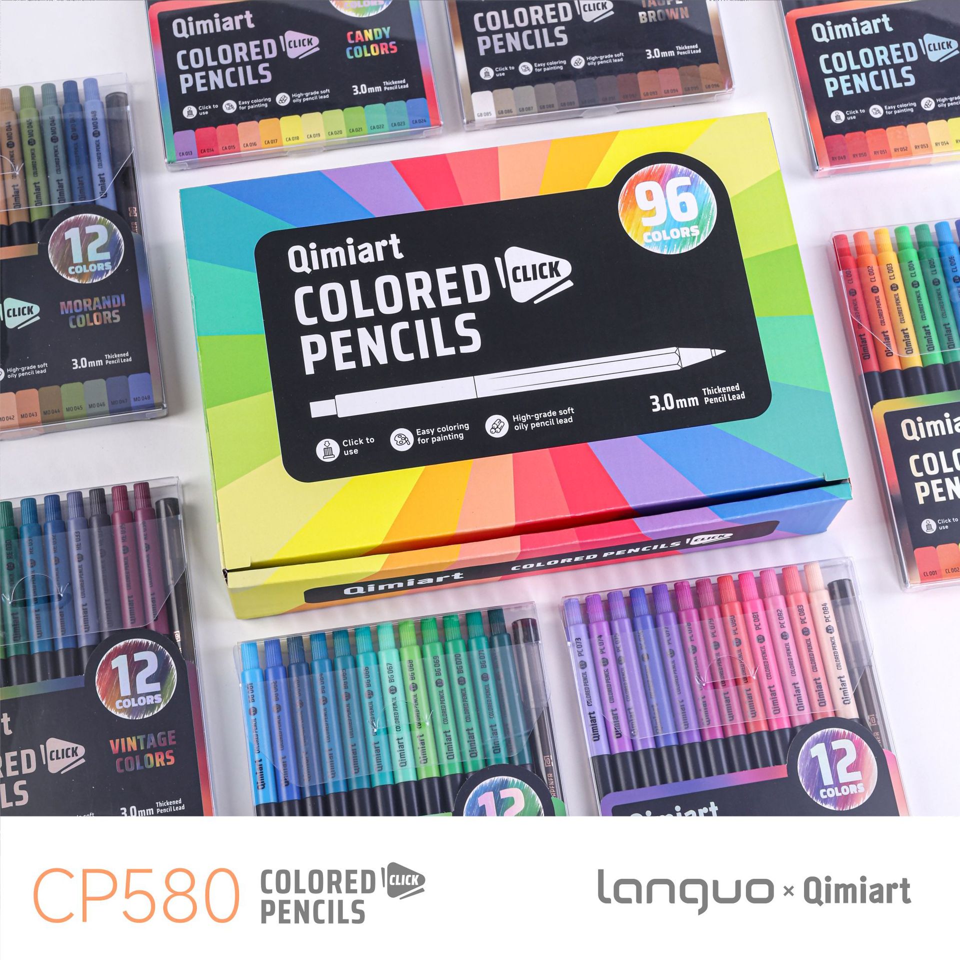 Staedtler Pencil Lumocolor - 96 Kleuren Intrekbare Kleurpotloden Set Qimiart