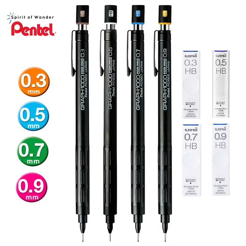 Pentel PG1000 Grafiek voor PRO - Mechanical Pencil 0.3 recensie en prijs