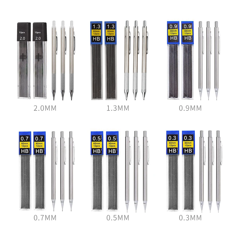 Volledig metalen vulpotloodset - Mechanical Pencil 0.3 recensie en prijs